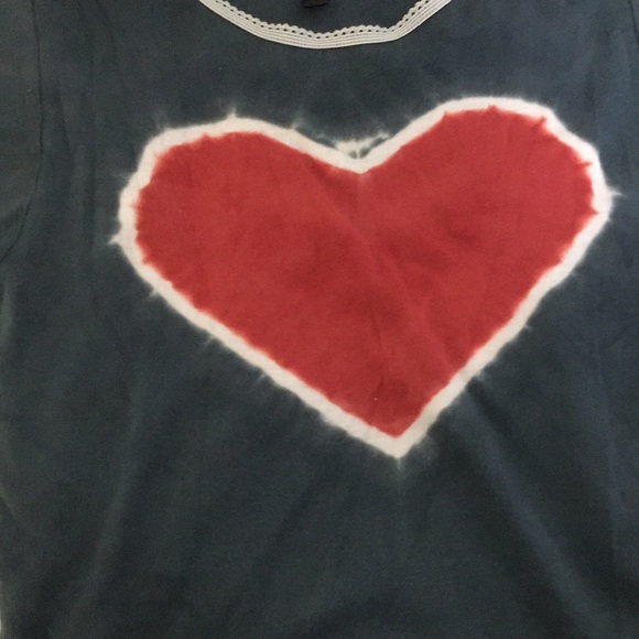 Tie Dye Heart Baby Tee Shirt 